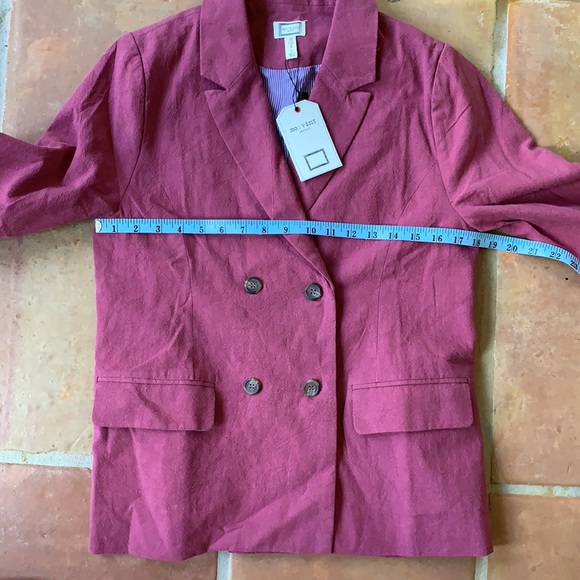 NEW Anthropologie mo:vint Blazer Linen Size Small - Picture 8 of 9